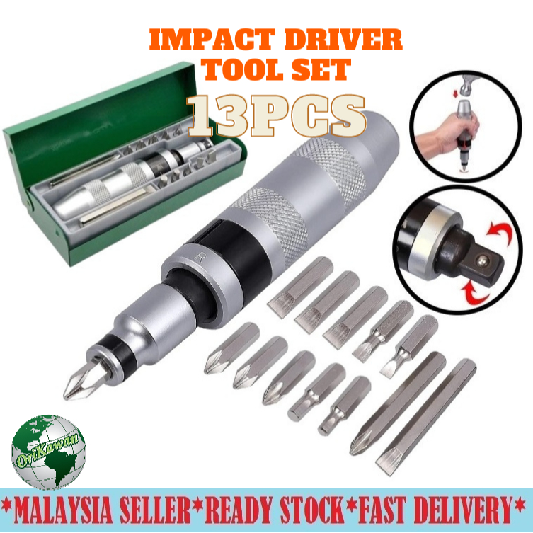 Heavy Duty Portable Impact Driver 7 ชิ้น /13 ชิ้นสกรูไดร์เวอร์ชุดเครื่องมือ