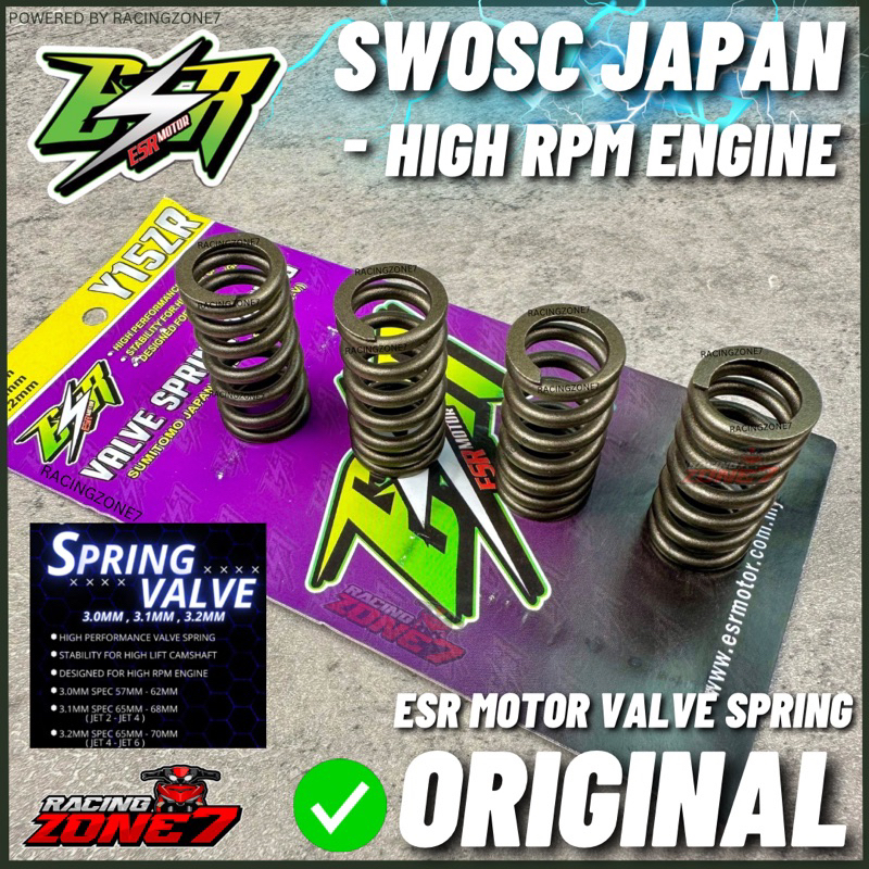 ESR MOTOR RACING VALVE SPRING/ Y15 Y16 LC135 SRL115Fi/ ESR วาล์วสปริง Y15 LC135 V1-V8/ 2.8 3.0 3.1 3