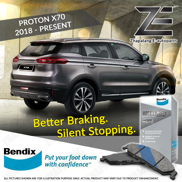 Bendix MKT (R) DB2501 Proton X70 SUV Metal King Disc เบรค Pad ด้านหน้า DB2514MKT