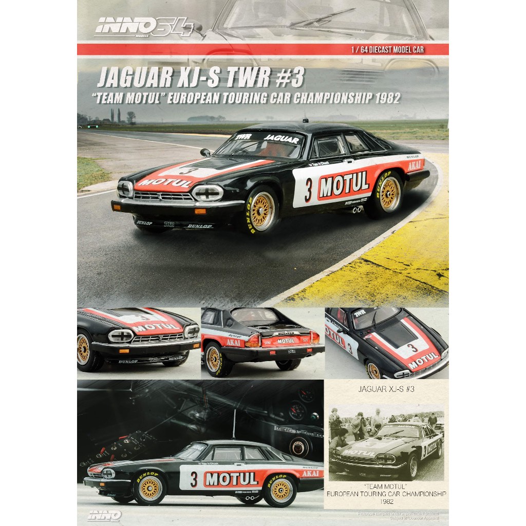 INNO MODELS INNO64 1/64 JAGUAR XJ-S TWR 3 TEAM MOTUL