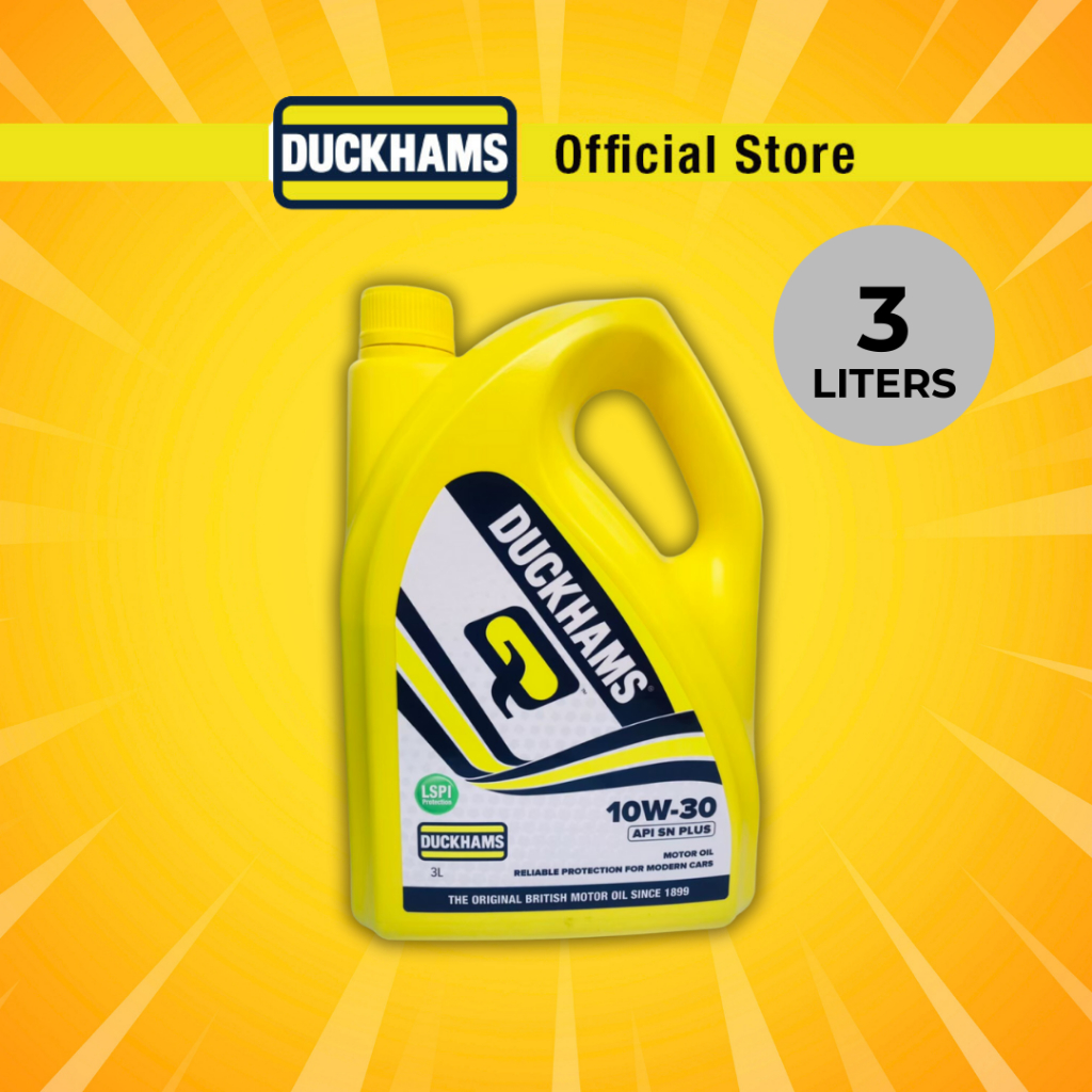 DUCKHAMS Q 10W-30 API SN PLUS (3 LITERS) - น้ํามันเครื่องแร่ 10W30 สําหรับ Perodua