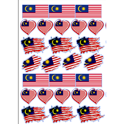 BENDERA IRON ON STICKER /MIX PATTERN/ DTF