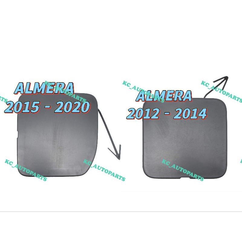 Nissan almera N17 2012 - 2020 ฝาครอบลากกันชนหน้า Hauling Hook Cap Hook depan กันชน 2013 2014 2015 20