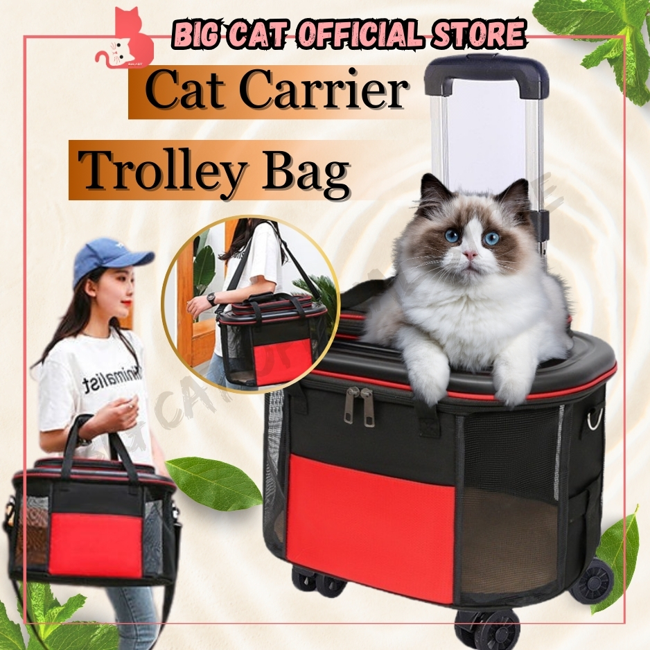 Cat Carrier Trolley Bag Cat Trolley Carrier Bag Cat Trolley Kucing Cat Carrier Bag Cat รถเข็นเด็ก宠物