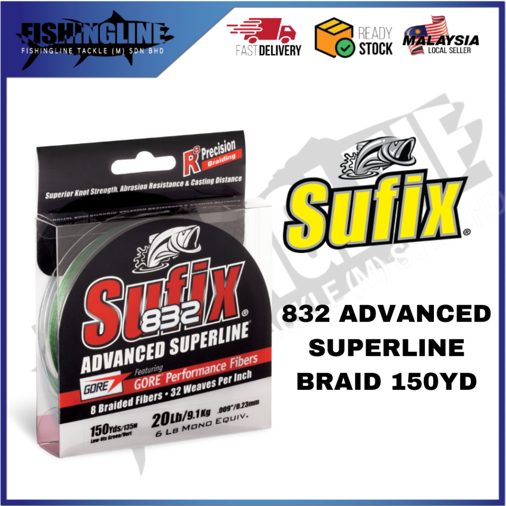 Sufix 832 ขั้นสูง SUPERLINE BRAID 150YD