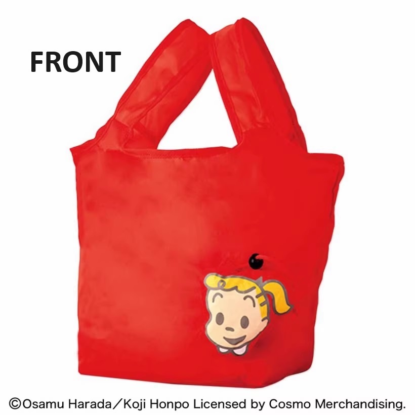 นิตยสารญี่ปุ่น Osamu Goods Red Monogram Folding Nylon Top Handle Bag