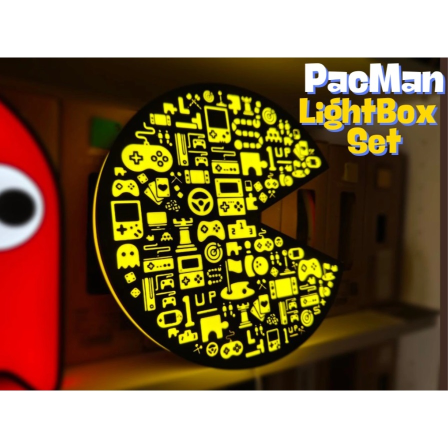 จิตรกรรมฝาผนังกล่องไฟ LED USB Pacman