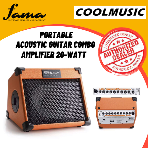 [FAMA]เครื่องขยายเสียงคอมโบกีต้าร์โปร่งแบบพกพา 20 วัตต์ Cool Music - AC-20 AC20