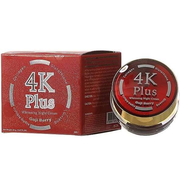 4k Plus Whitening Night Cream Goji Berry 20g (Brightening & Acne) Made In