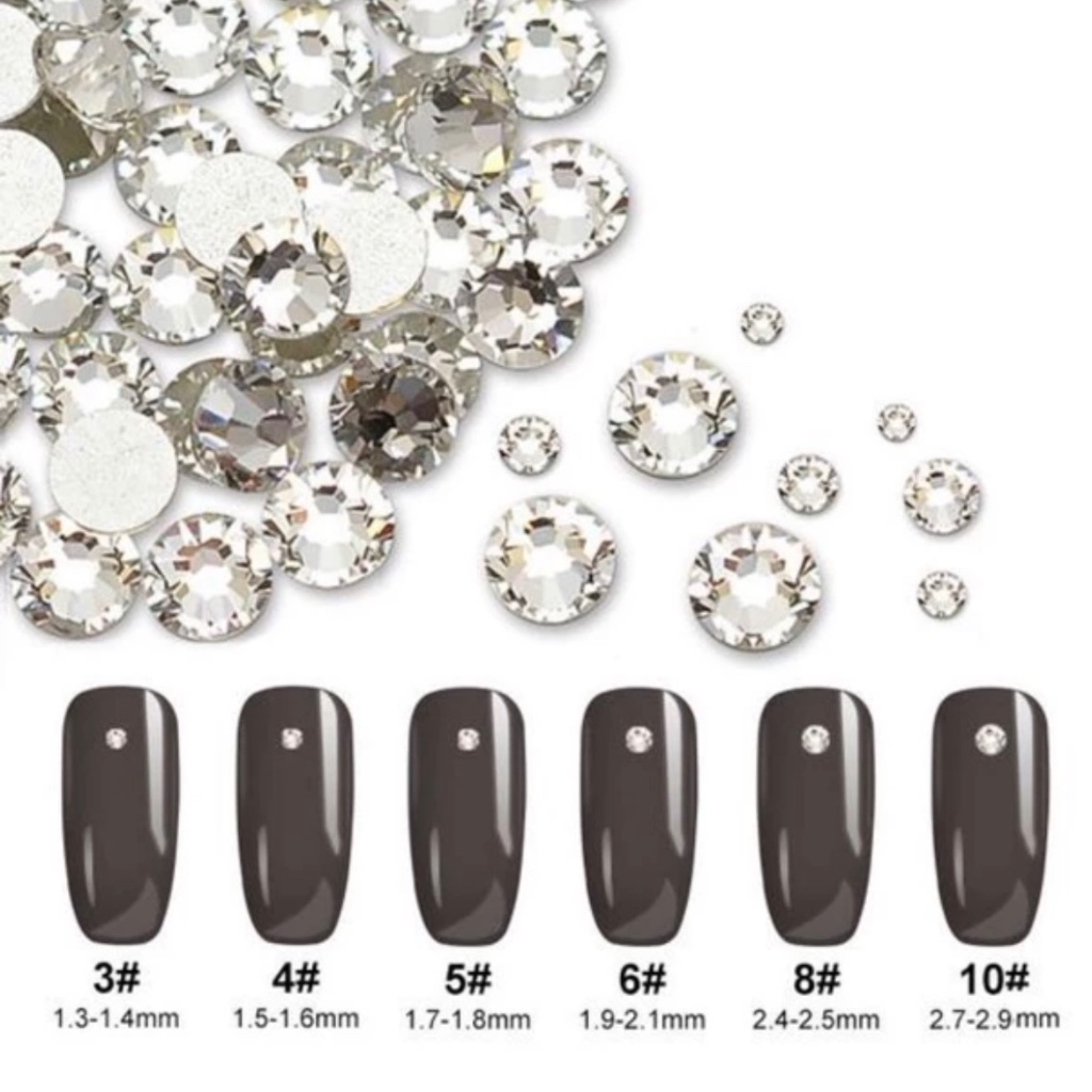 DMC Korean Hot Fix Iron On Bling Rhinestone Nail Art