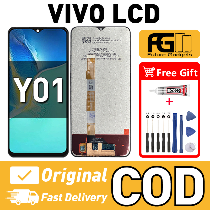 LCD VIVO Y01 เข้ากันได้กับเปลี่ยนหน้าจอสัมผัส LCD Skrin