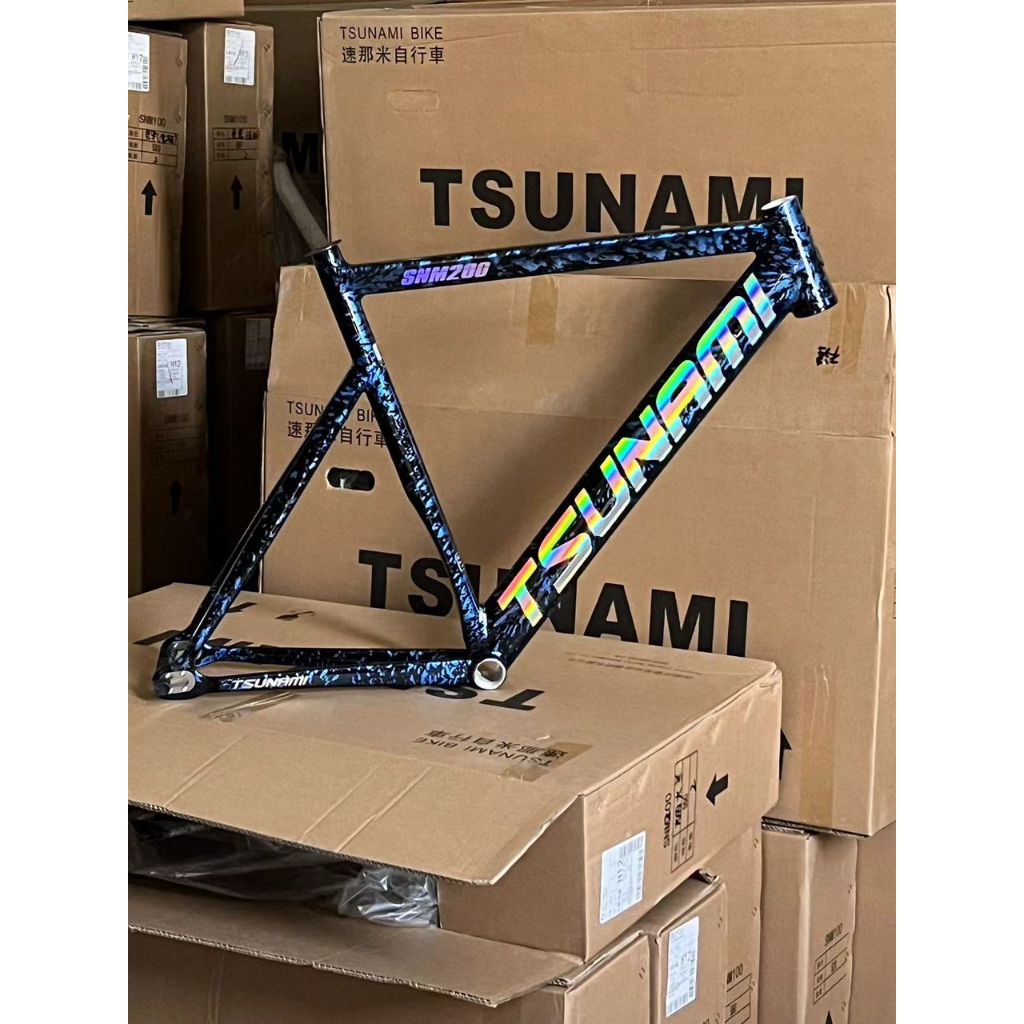 TSUNAMI -SNM100-COLOSSI เกียร์คงที่จักรยาน Frameset 49 ซม.52 ซม.55 ซม.58 ซม.อลูมิเนียม racing track 