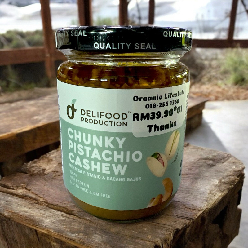 DeliFood Chunky Pistachio Cashchio Spread 开心果酱220g (Mentega Pistasio & Gajus)