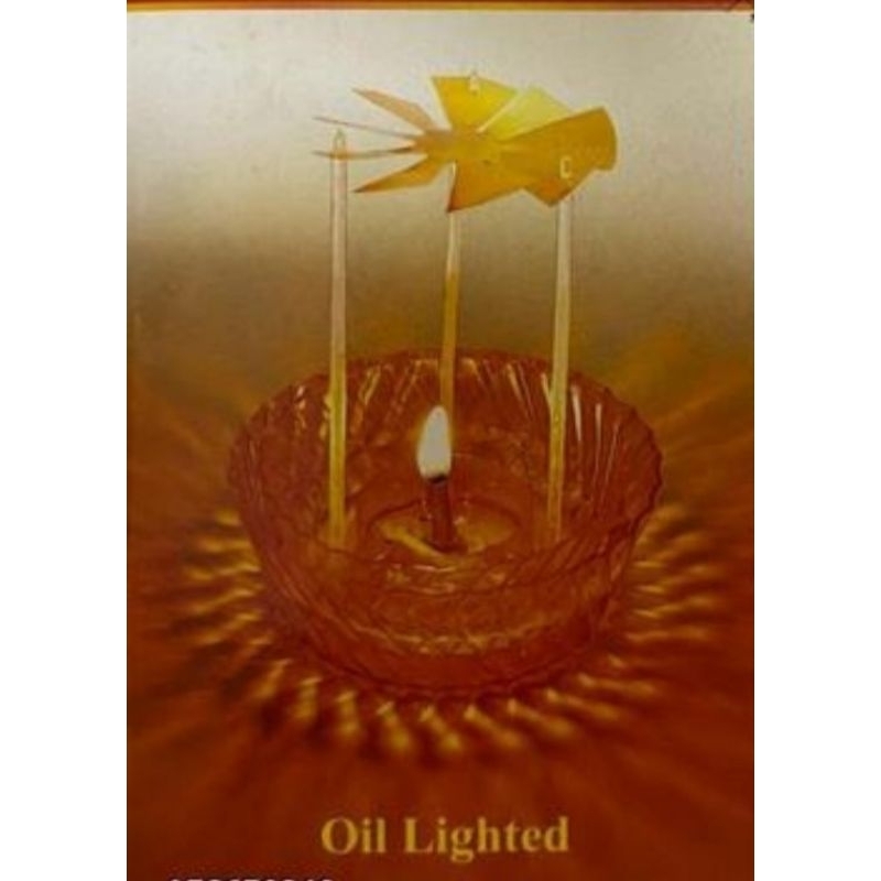 2 pcsMagical Self หมุน Diwali Deepam Self หมุนพลาสติกใส Diwali Diya สําหรับตกแต่งบ้านน้ํามัน Diya