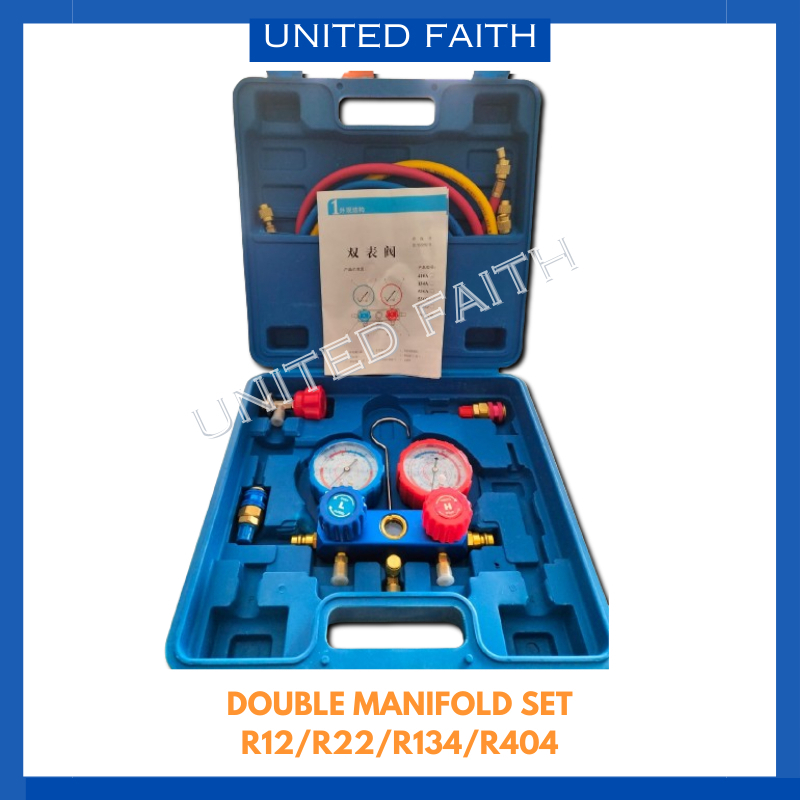 ชุดเกจ Manifold R12 / R22 / R134 / R404 คู่