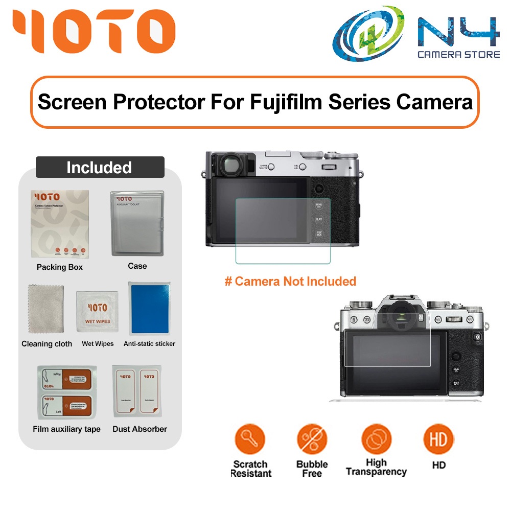 FOTO ป้องกันหน้าจอสําหรับ Fujifilm Series กล้อง T20/100/XE3/E2 XE3/XT30/30II/X10/XS10/X100V/X100VI/X