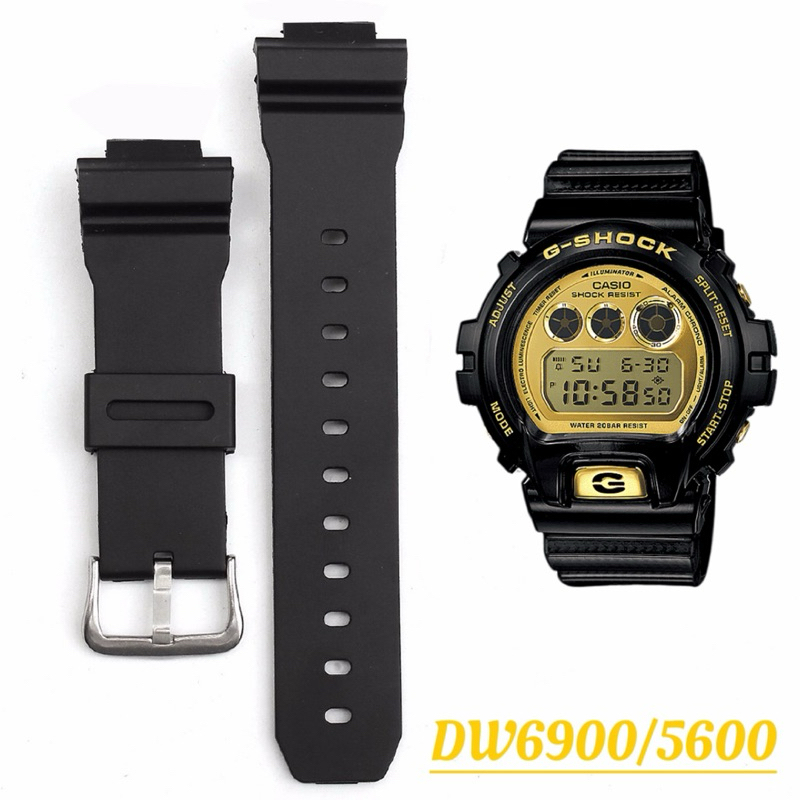 เปลี่ยนสายนาฬิกาซิลิโคนเข้ากันได้ G-Shock DW-6900/DW-6900B/GW-6900