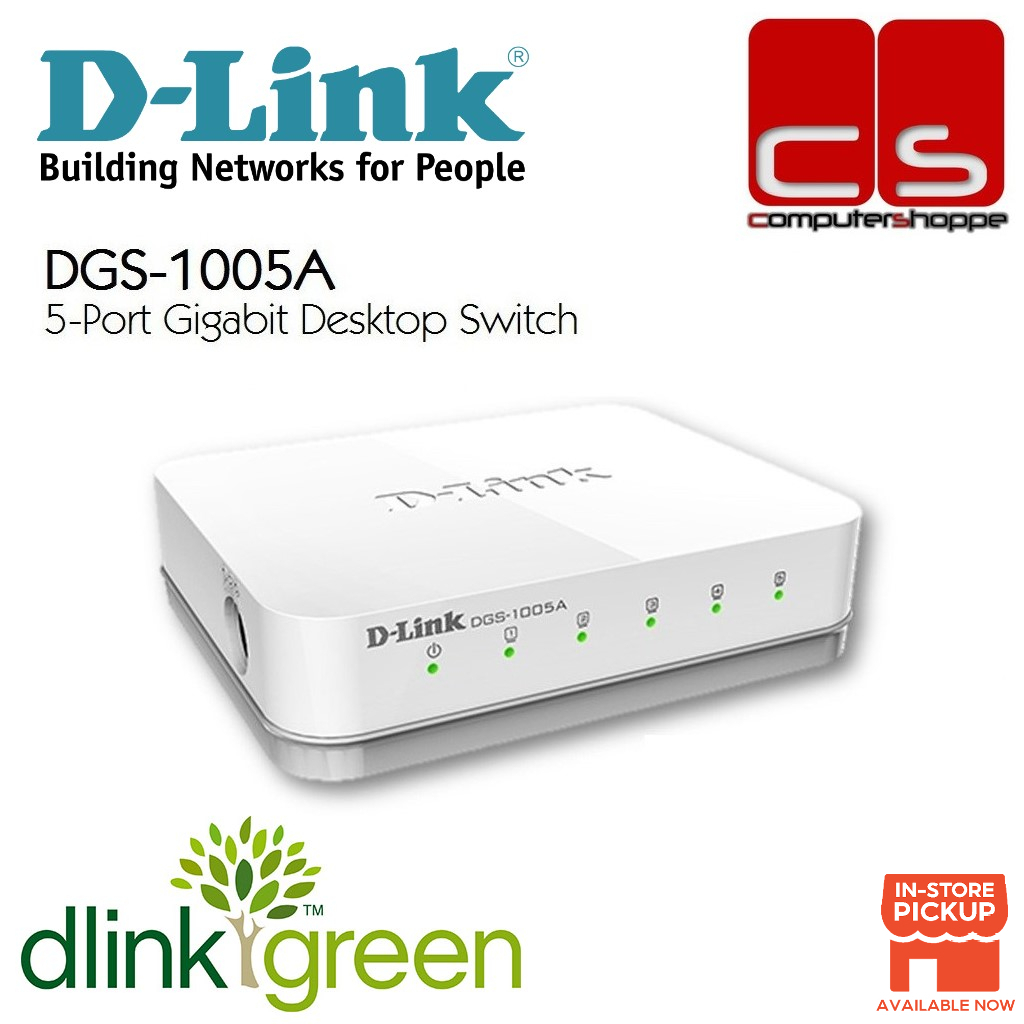 D-Link 5-Port Gigabit Unmanaged Desktop Switch - DGS-1005A