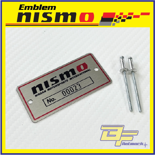 สัญลักษณ์ Nismo แผ่นสัญลักษณ์อลูมิเนียม Nissan Nismo
