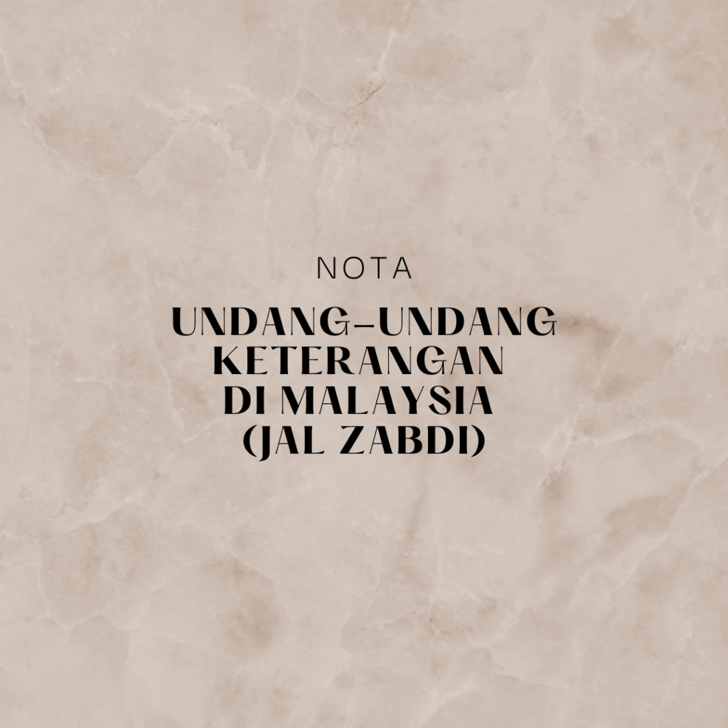[NOTE] DESCRIPTION LAW IN (JAL ZABDI)