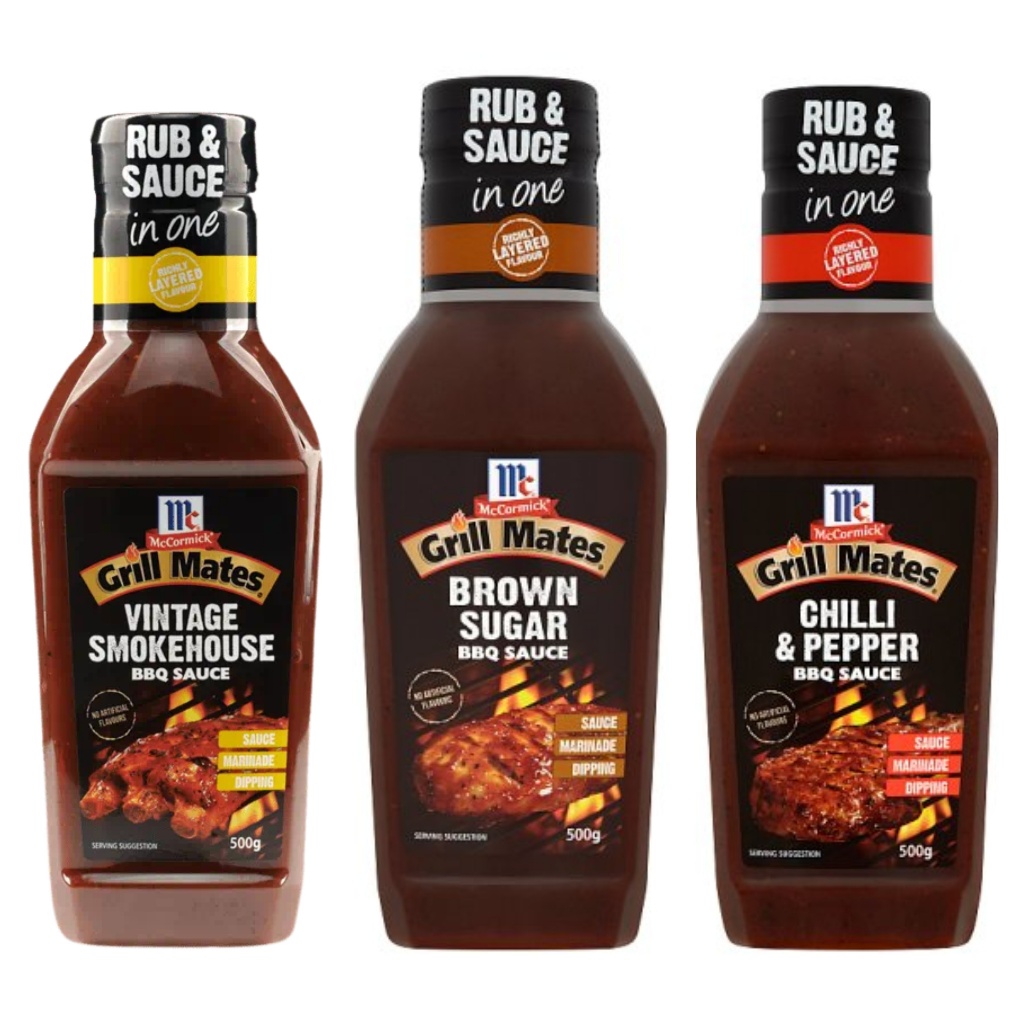 McCormick Grill Mates ซอสบาร์บีคิว 500g [ Vintage SmokeHouse / Chilli & Pepper / Brown Sugar ] - IG