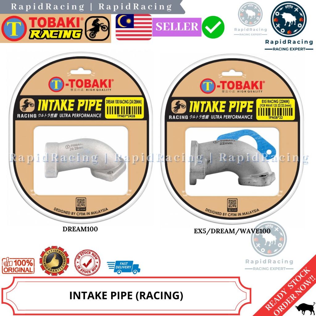 EX5/DREAM100/WAVE100 (WAVE125 CARB USE)<TOBAKI RACING INTAKE PIPE CARBURETOR IN INLET MANIFOLD HONDA