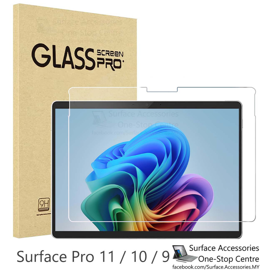 Surface Pro 13 นิ้วกระจกนิรภัย Pro 11 กระจกนิรภัย Surface Pro 11 ป้องกันหน้าจอ Pro 10 แก้ว Pro 9 กระ