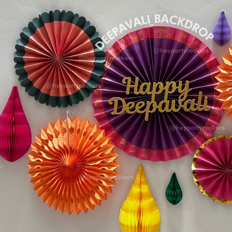 2025 พัดลมกระดาษฉากหลัง Deepavali สําหรับฉลอง Diwali