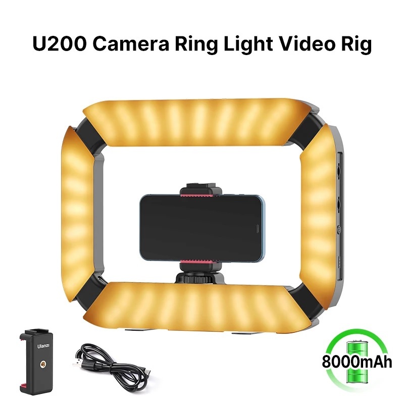 ULANZI U200 LED Video Light Ring Rig สําหรับโทรศัพท์ / กล้อง