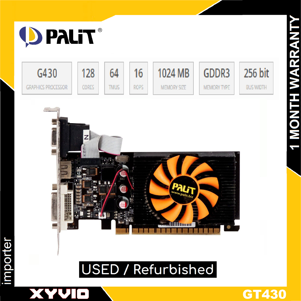 PLIT GT 430 Nvdia GeForce GT430 กราฟิกการ์ด HD MI VGA DVI 1GB SDDR3 GPU ใช้