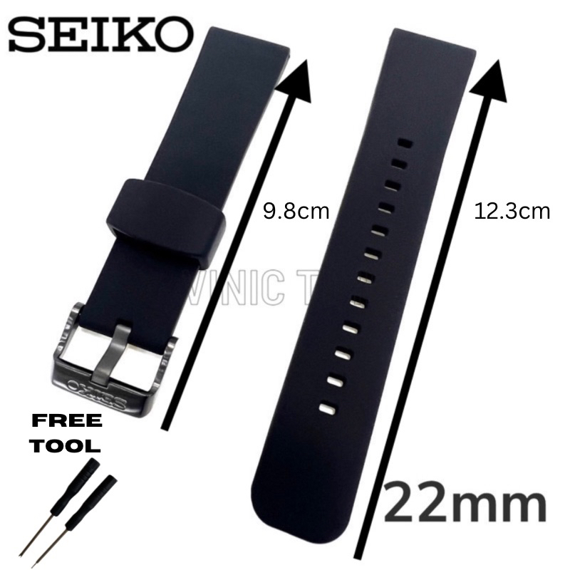 Seiko 5 สายซิลิโคนสีดํา 22mm SRPJ39K1 R03Y018M0