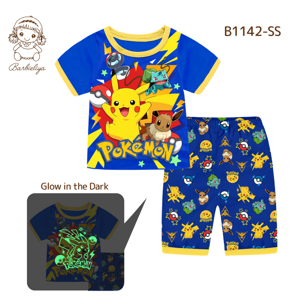 Barbieliya B1142SS Pokemon Glow In The Dark Casual Wear (8/10y)