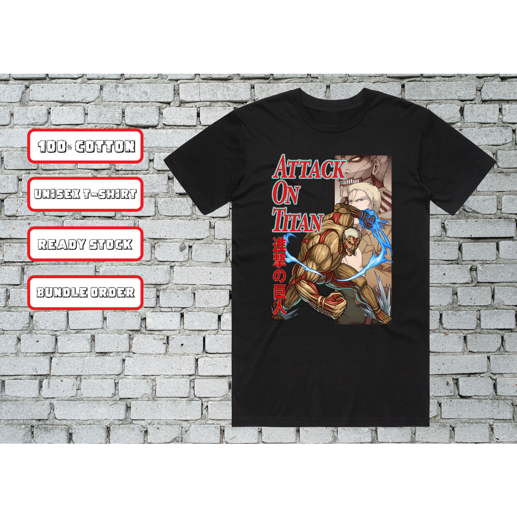 ANIME PRINTING "ATTACK ON TITAN" LOGO CASUAL CHILDREN / เสื้อยืดผู้ใหญ่ SHORT SLEEVE *UNISEX* AOT017
