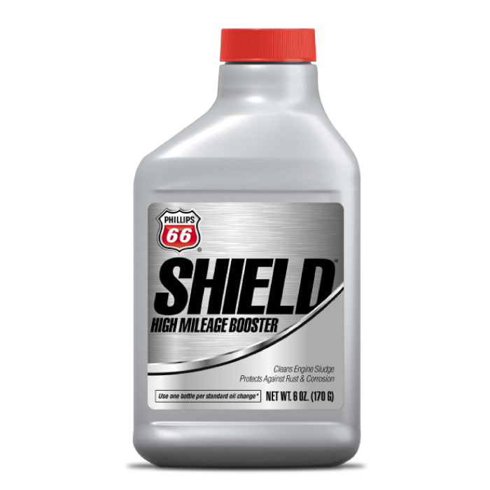 PHILIPS 66 SHIELD สูง MILEAGE BOOSTER CENTRATED BOOST OF TAILORED HIGH MILEAGE ADDITIVES 170G/ML