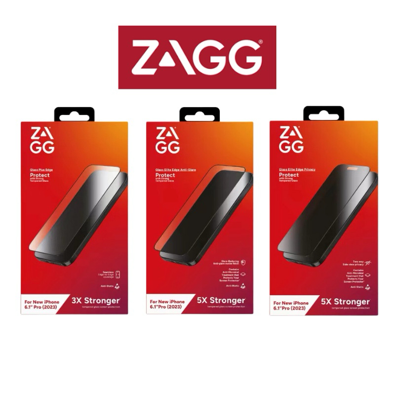 Zagg Glass Elite Edge กระจกนิรภัย iPhone 15 Pro Max/15 Pro Clear Matte Privacy