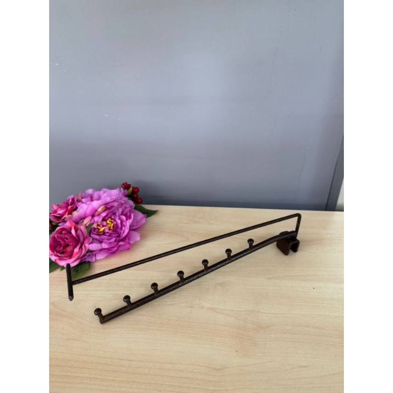 CLEAR STOCK 1 PC SQ BAR WATERFALL HOOK W/PRICE TAG HOLDER/HANGING BAR HOOK WITH PRICE HOLDER