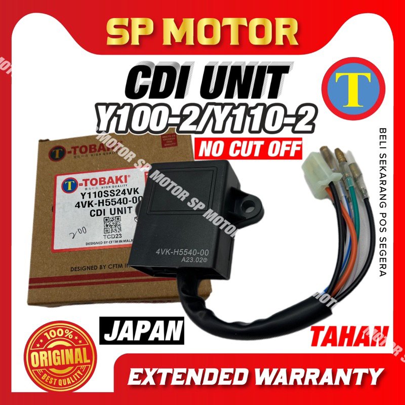 YAMAHA SPORT 2 SS 2 Y100-2 / Y110-2 CDI UNIT ASSY NO CUT OFF CDI 100% TOBAKI YAMAHA SPORT2 SS2 POWER