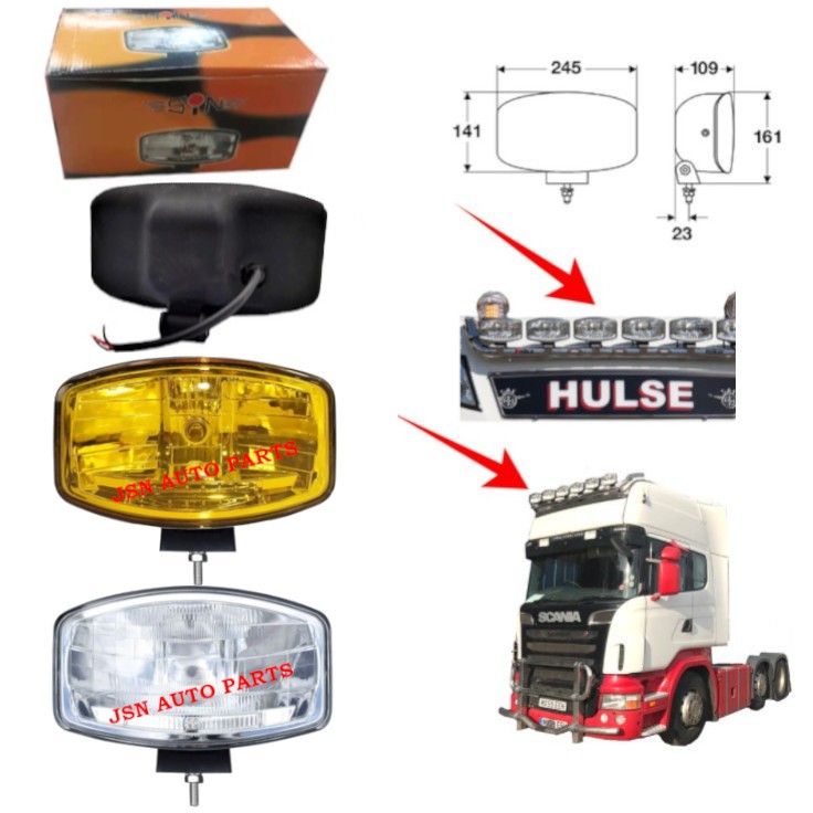 J01S13 JUMBO 320 VOLVO SCANIA TRUCK ไฟ LED SPOT FOG LIGHT