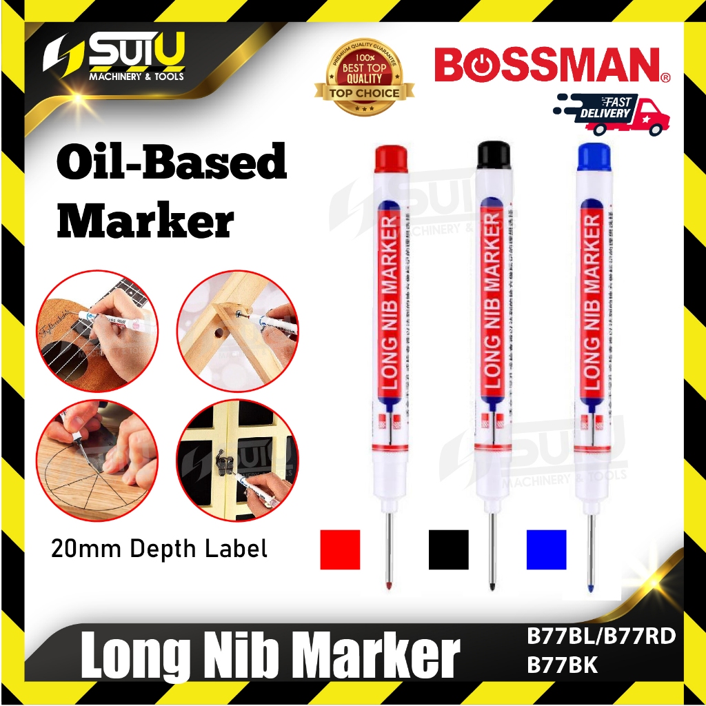 BOSSMAN B77BL B77RD B77BK ปากกามาร์กเกอร์ Nib ยาว