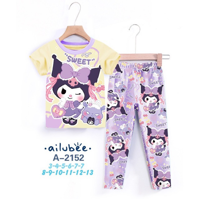 Ailubee A2152SL ชุดนอนสาว Sanrio Kuromi (4/13y)