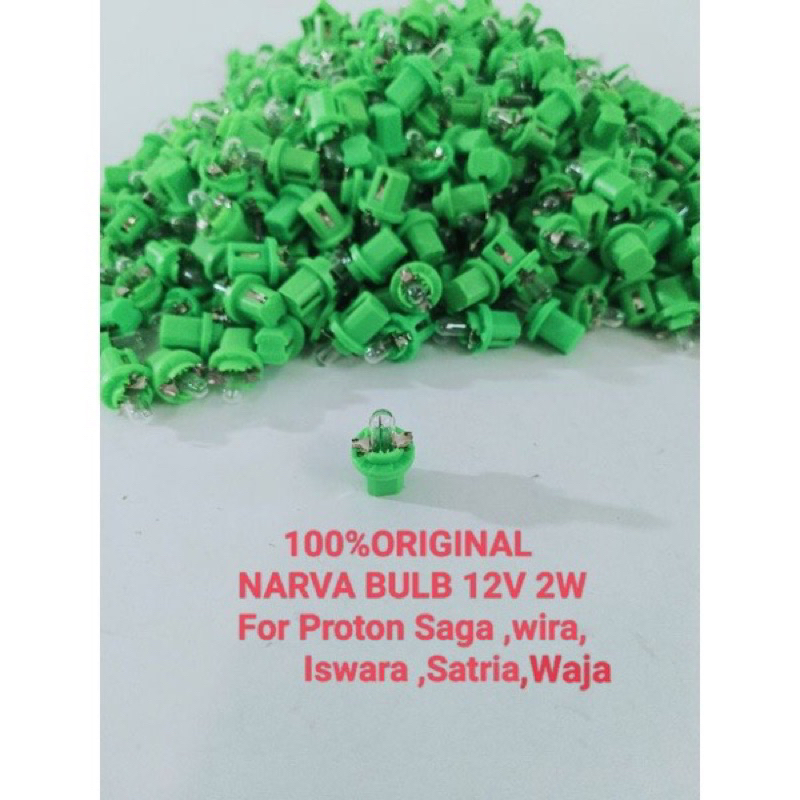 NARVA 12V 2W เมตรหลอดไฟ BX8.5d 17057 สําหรับ PROTON SAGA WIRA ISWARA SATRIA WAJA NARVA METER GERMANY