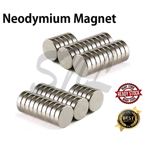 15MM / 10MM / 5MM x 2MM / 3MM NEODYMIUM MAGNET (1 ชิ้น) SUPER STRONG MAGNET铁磁