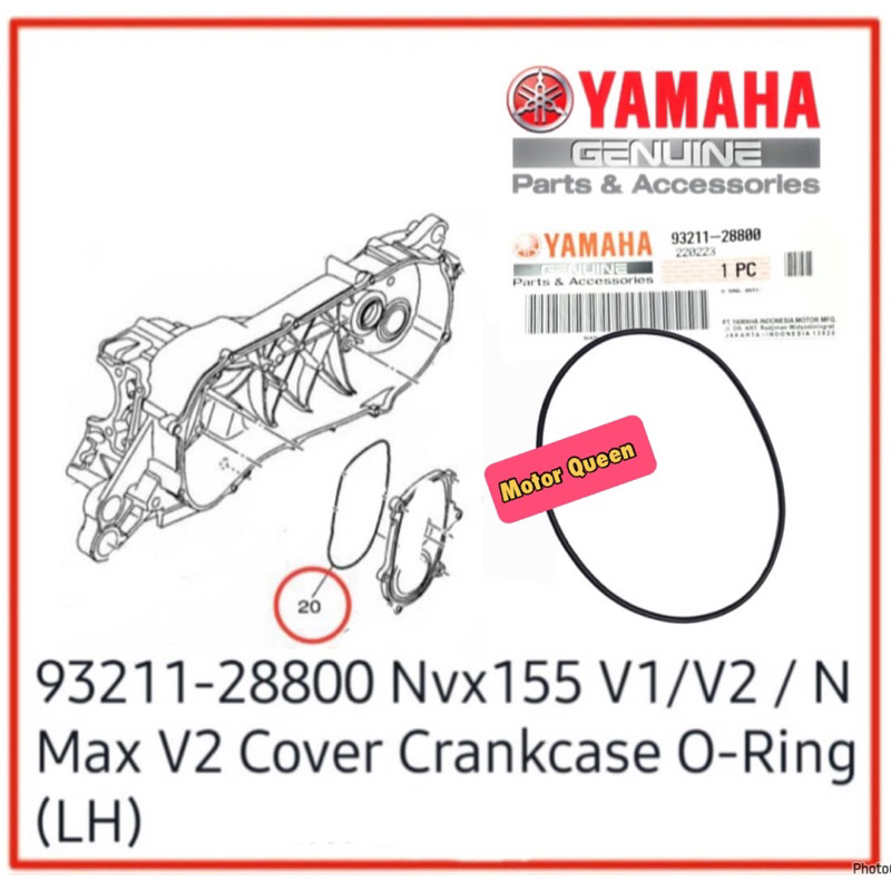 ฝาครอบ Crankcase O แหวน LH HLY Yamaha NVX NVX155 V1 V2 / N Max 155 V2