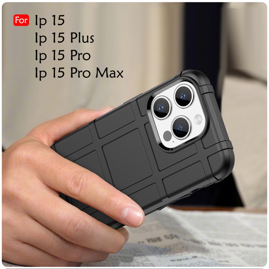 Ip 15 Ip 15 Plus Ip15 Pro Ip 15 Pro Maxเคสที่ทนทานโล่หนาTPUกันกระแทกเคสโทรศัพท์