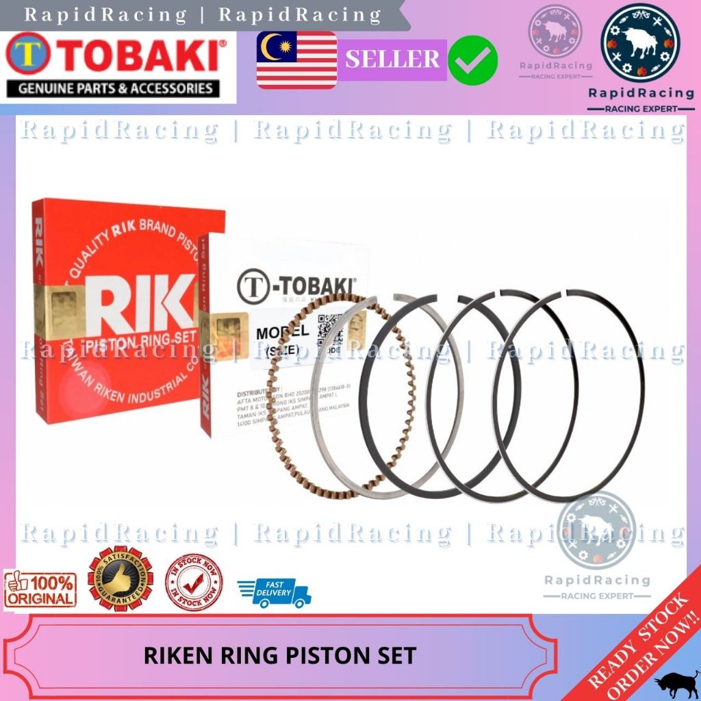 SRL115 FI<< TOBAKI RIKEN RIK RING PISTON SET STANDARD/RACING STD YAMAHA SRL115FI SRL 115FI LAGENDA11