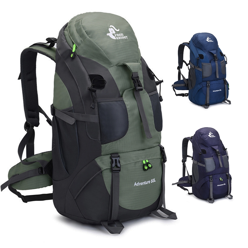 50L กระเป๋าเป้สะพายหลังเดินป่ากระเป๋าเป้สะพายหลังเดินทางกลางแจ้ง Camping Climbing Bag Sport Bag Beg 