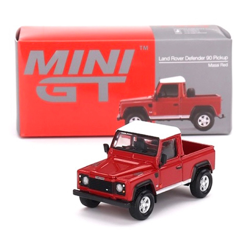 MINI GT 1/64 323 LAND ROVER DEFENDER 90 PICKUP MASAI RED