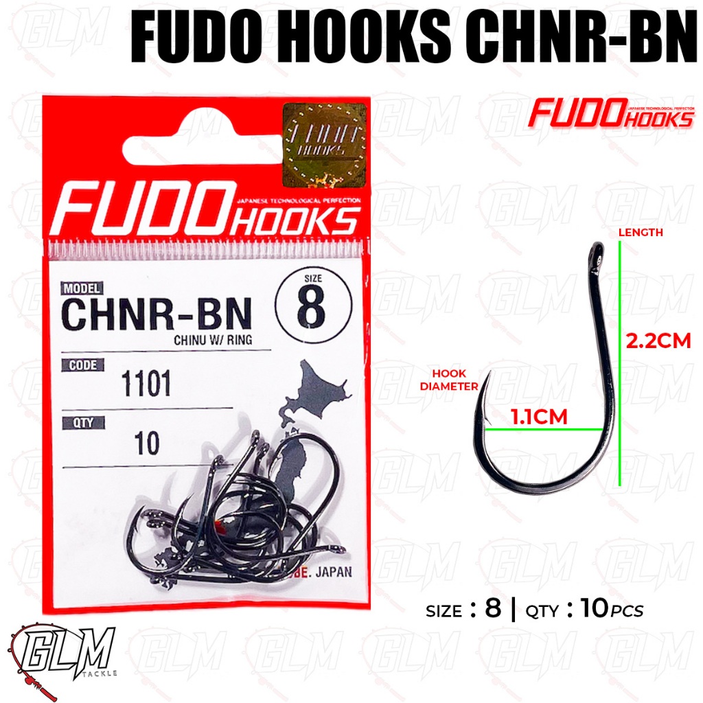 FUDO HOOKS 1101 CHINU W/RING MODEL CHNR-BN