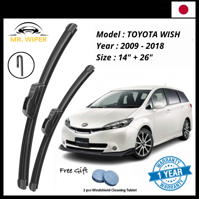 MR WIPER TOYOTA WISH (2009-2018) MR WIPER JAPAN TECHNOLOGY WIPER BLADE WINDSCREEN WIPER