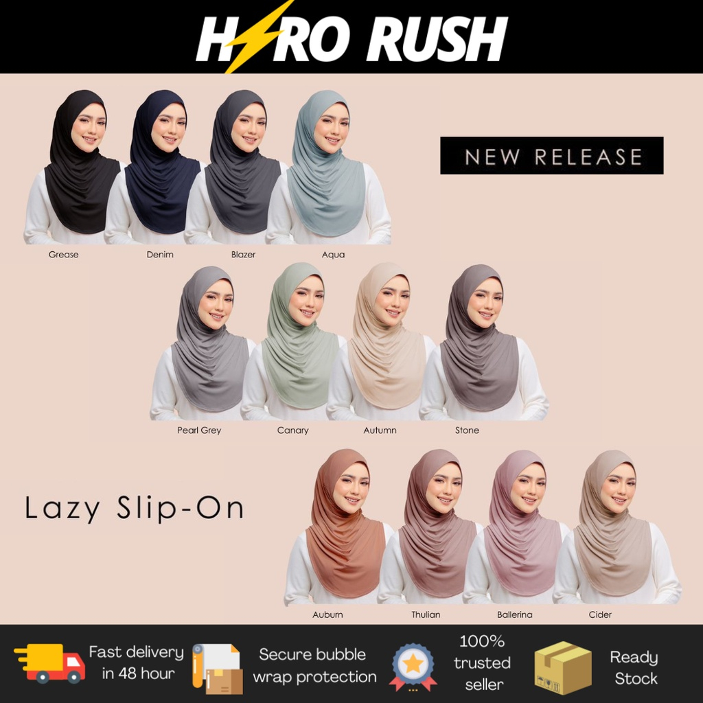 Tudung Ruffle - Lazy Slip-On/Zara Instant/Lazy Sarong/Lazy Tieback Instant Sarong ทําจากไม้ไผ่ Jerse